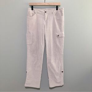 Columbia Cargo Pants Women Size 6 Soft Beige Corduroy